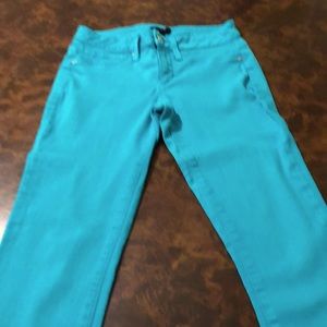 bebe Turquoise Skinny Jeans Size 28 Clean